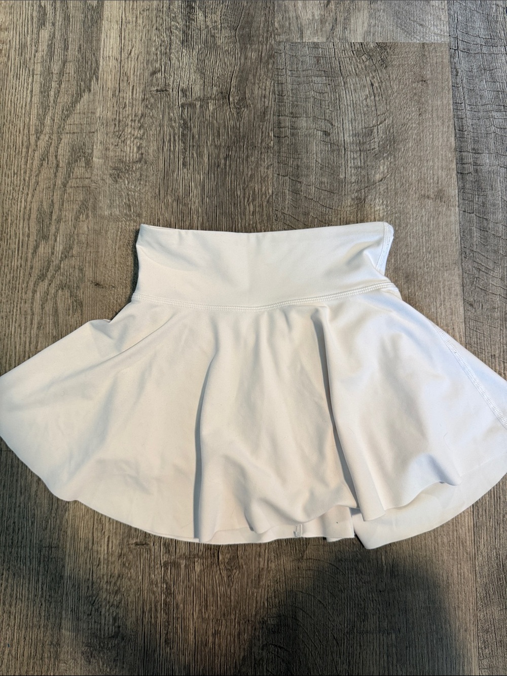 Kids White Flared Skirt with High Waist